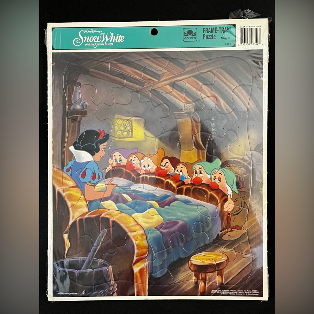 NEW VTG 90s Snow White And The Seven Dwarfs Large Tray Disney Puzzle 11.5”x14”
